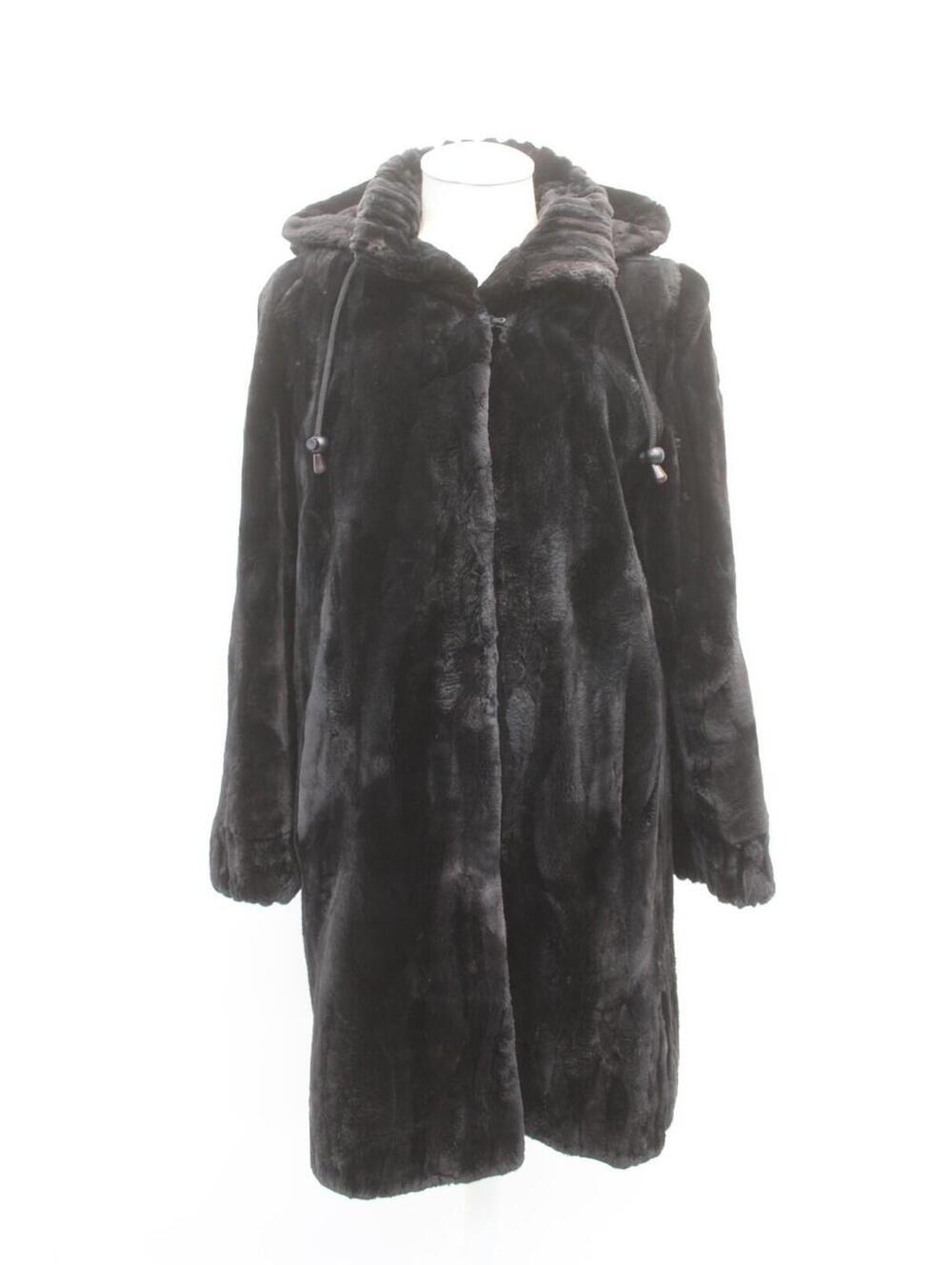 Excellent Canadian Black Sheared Beaver Fur Coat Jacket Women Woman Sz 4-6 Small